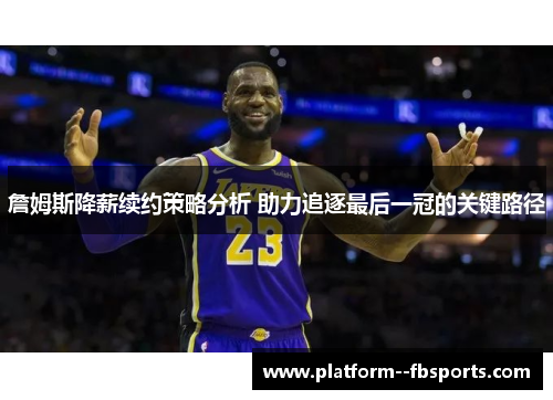 詹姆斯降薪续约策略分析 助力追逐最后一冠的关键路径